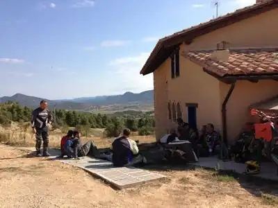 Enjoying the views on a well-earned rest-stop.